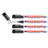 edding 8400 CD/DVD/BD marker - black - 4 pens - fine round nib 0.5-1 mm - for permanent labelling of CDs, DVDs and Blu-Ray Discs